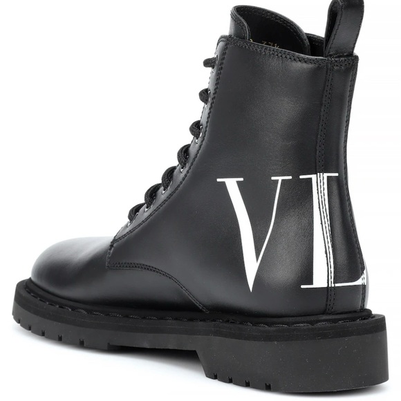 🛑SOLD 🛑 Valentino Black Leather Women’s Combat Boots - Picture 9 of 9